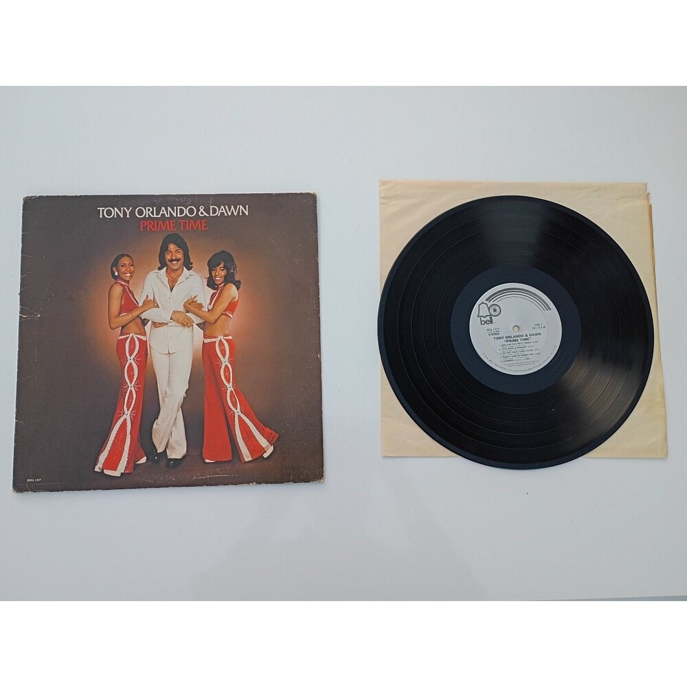 Tony Orlando & Dawn – Prime Time LP Record 1974 Bell Records Pop Vocal 33⅓ RPM